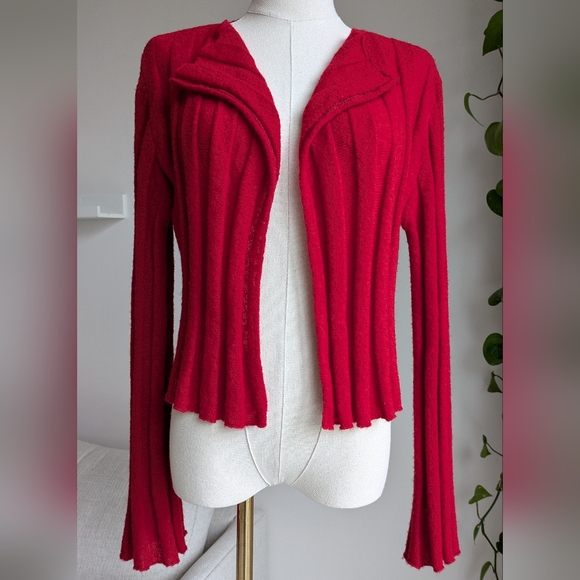 Ines Rasport Ribbed Open Front Cardigan - Picture 7 of 7